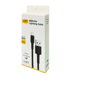 USP BoostUp Lightning to USB-A Cable (1M) Black - Quick Charge  Connect