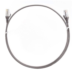 8ware CAT6 Ultra Thin Slim Cable 0.25m / 25cm - Grey Color Premium RJ45 Ethernet Network LAN UTP Patch Cord 26AWG for Data
