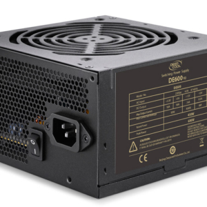 DeepCool DE-600 V2 High Efficiency Gaming True 450W Power Supply Unit 120mm PWM Fan