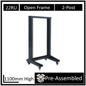 LDR Flat Packed 22U 2-Post Open Frame Rack