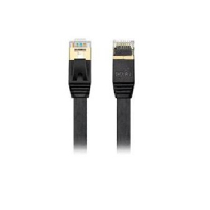 Edimax 0.5M Black 10GbE Shielded CAT7 Network Cable - Flat 100% Oxygen-Free Bare Copper Core
