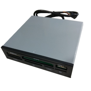 Astrotek 3.5" Internal Card Reader Black All In One USB2.0 Hub CF MS SD Flash Memory Card