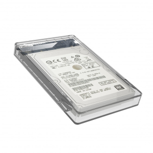 Simplecom SE203 Tool Free 2.5" SATA HDD SSD to USB 3.0 Hard Drive Enclosure - Clear Enclosure
