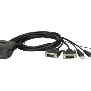 Aten Compact KVM Switch 2 Port Single Display DVI
