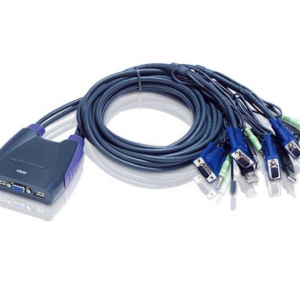 Aten Compact KVM Switch 4 Port Single Display VGA w/ audio