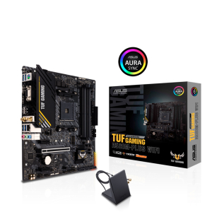 ASUS AMD A520 TUF GAMING A520M-PLUS WIFI (Ryzen AM4) Micro ATX Motherboard with M.2 support