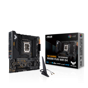 ASUS TUF GAMING B660M-PLUS WIFI D4 Intel LGA 1700 mATX Motherboard PCIe 5.0 DDR4