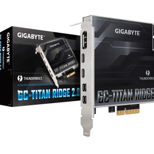 Gigabyte TITAN Ridge Rev2 Dual Thunderbolt 3 Card for Z490 H470 Series 3 Ports USB-C 40 Gb/s DisplayPort 1.2 4K Daisy-chain up to 12 Devices