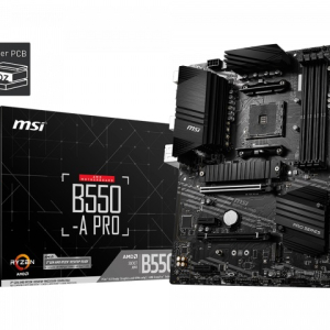 MSI B550-A PRO AM4 ATX MB 4xDDR4  2xPCIE 2xM.2 HDMI DP RAID LAN TPM 6xSATAIII 2xUSB3.2 8xUSB2.0