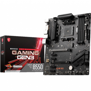 MSI B550 GAMING GEN3 AM4 ATX MB 4xDDR4 6xPCIE 1xM.1 HDMI 1 DVI RAID LAN 6xSATAIII 2xUSB3.2 2xUSB2.0