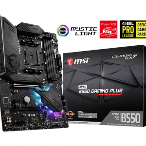 MSI MPG B550 GAMING PLUS AM4 ATX MB 4xDDR4 4xPCIE 2xM.2 HDMI DP RAID LAN 6xSATAIII 2xUSB3.2 8xUSB2.0