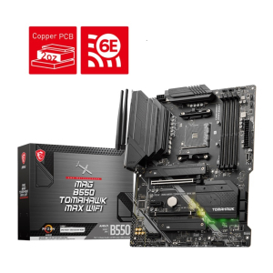 MSI MAG B550 TOMAHAWK MAX WIFI AM4 ATX MB 4xDDR4-128G  2xPCIEx16 2xPCIEx1 2xM.2  6xSATAIII 1xUSB3.2 2xUSB2.0