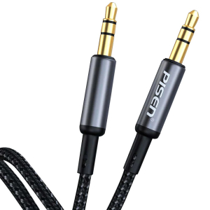 [LS] PISEN 3.5mm AUX Audio (Male to Male) Cable (2M) Black - Gold-Plated Plug