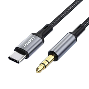 [LS] PISEN Braided USB-C to 3.5mm AUX Audio Cable(1M) Titanium Grey-Gold-Plated Plug