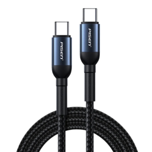PISEN Braided USB-C to USB-C 100W PD Fast Charge Cable (1M) Black - Bend-Resistant