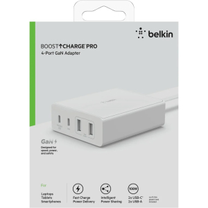 Belkin BoostCharge Pro 4-Port GaN Charger 108W - White(WCH010auWH)