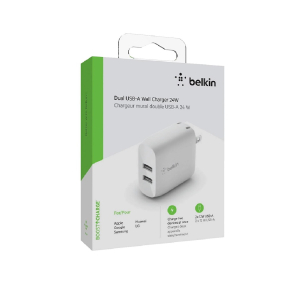 Belkin BoostCharge Dual USB-A Wall Charger 24W - White (WCB002auWH)