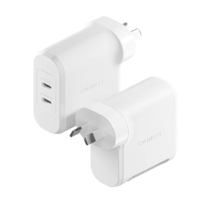 Cygnett PowerMaxx 70W Dual Port GaN Wall Charger - White (CY4132PBCHE)