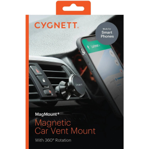 Cygnett MagMount Plus Magnetic Car Vent Mount -Black(CY2377ACVEN)