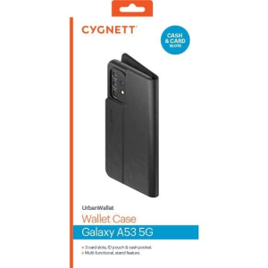 Cygnett UrbanWallet Samsung Galaxy A53 5G (6.5") Wallet Case - Black (CY4102URBWT)