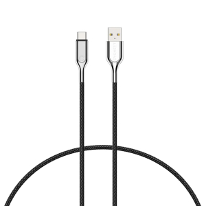 [LS] Cygnett Armoured USB-C to USB-A (2.0) Cable (10cm) - Black (CY2680PCUSA)