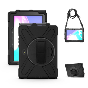 Pisen Rugged Samsung Galaxy Tab Active4 Pro (10.1") Case Black - Built-in-Kickstand