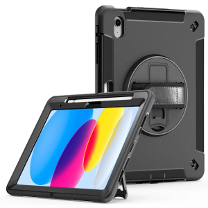 Pisen Rugged Samsung Galaxy Tab S6 Lite (10.4") Case Black - Built-in-Kickstand