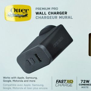 OtterBox USB-C 72W Triple Port Premium Pro Fast Wall Charger - Black (78-81038)