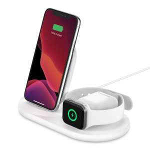Belkin BoostCharge 3-in-1 Wireless Charger for Apple Devices 7.5W - White (WIZ001auWH)