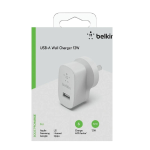 Belkin BoostCharge USB-A Wall Charger (12W) - White(WCA002auWH)