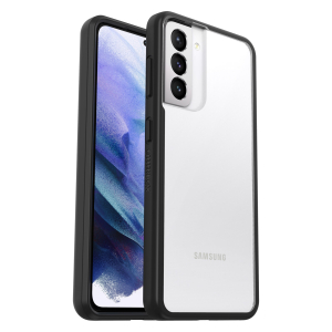 OtterBox React Samsung Galaxy S21 5G (6.2") Case Black Crystal (Clear/Black) - (77-81597)