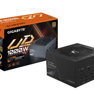 Gigabyte UD1000GM PG5 1000W ATX PSU Power Supply  80+ Gold >90% 120mm Fan Black Flat Cables Single +12V Rail Japanese  >100K Hrs