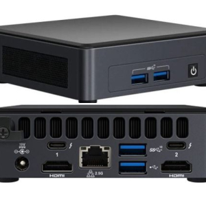 Intel NUC i3-1115G4 Pro 4.1GHz 2xDDR4 SODIMM M.2 SSD 4xDisplays Iris Xe 2xHDMI 2xDP via USB-C 2xThuderbolt WiFi6 4xUSB GbE LAN no AC Cord