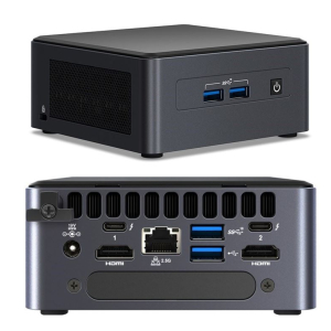 Intel NUC i5-1145G7 vPro 4.2 GHz 2xDDR4 SODIMM M.2  2.5" SSD 4xDisplays Iris Xe 2xHDMI 2xDP via USB-C 2xThuderbolt WiFi6 4xUSB GbE LAN no AC Cord