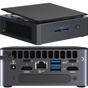 Intel NUC i7-1165G7 Pro 4.7 GHz 2xDDR4 SODIMM M.2  2.5" SSD 4xDisplays Iris Xe 2xHDMI 2xDP via USB-C 2xThuderbolt WiFi6 4xUSB GbE LAN no AC Cord