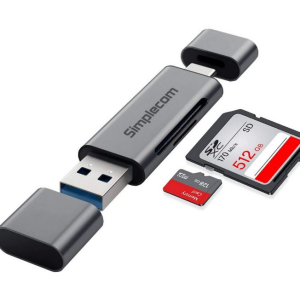 Simplecom CR402 SuperSpeed USB-C and USB-A SD/MicroSD Card Reader USB 3.2 Gen 1 (USB 3.0)