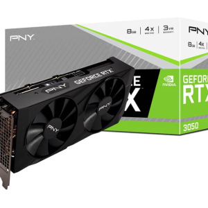 PNY nVidia GeForce RTX 3050 8GB VERTO Dual Fan Edition XLR8 Gaming 1552/1777MHz 130W 14Gbps 8K@60Hz 3xDP 1xHDMI 4xDisplays Graphic Card