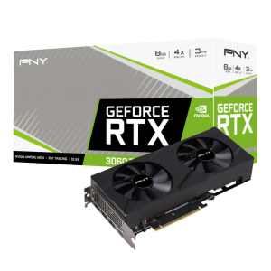 PNY nVidia GeForce RTX 3060 Ti 8GB VERTO Dual Fan LHR 4864 Cuda 1410/1665MHz 14Gbps 8K@60Hz 3xDP HDMI1.2 4xDisplays Video Card