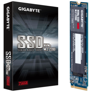 Gigabyte M.2 PCIe NVMe SSD 256GB V2 1700/1100 MB/s 180K/250K IOPS 2280 80mm 1.5M hrs MTBF HMB TRIM  S.M.A.R.T Solid State Drive 5yrs Wty
