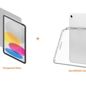 Cygnett Apple iPad (10.9") (10th Gen) AeroShield Case  OpticShield Screen Protector - Clear(CY4567BUNSS)