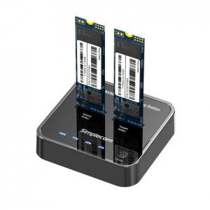 (EOL) Simplecom SD550 USB 3.2 Gen2 to Dual Bay NVMe M.2 SSD Docking Station Duplicator Offline Clone(EOL)