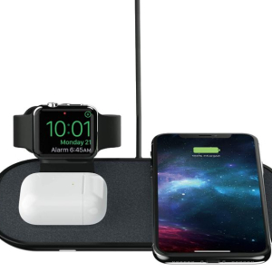 Mophie 3-in-1 Wireless Charging Pad - Fabric Universal Wireless Charger (7.5W) - Black (409903656)