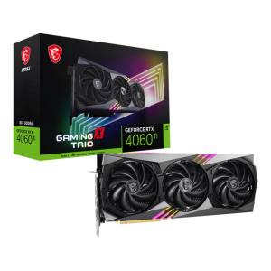 MSI nVidia GeForce RTX 4060 Ti GAMING X TRIO 8G Video Card  2670 MHz Boost Clock