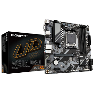 Gigabyte A620M DS3H 1.0  AMD mATX MB 4xDDR5 192GB 1xM.2