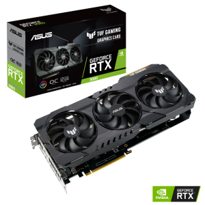 ASUS nVidia GeForce TUF-RTX3060-O12G-V2-GAMING RTX 3060 V2 OC Edition 12GB  GDDR6 1882Mhz Boost