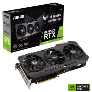 ASUS nVidia GeForce TUF-RTX3060TI-O8GD6X-GAMING RTX 3060 Ti OC Edition 8GB GDDR6X 1755 MHz Boost Clock